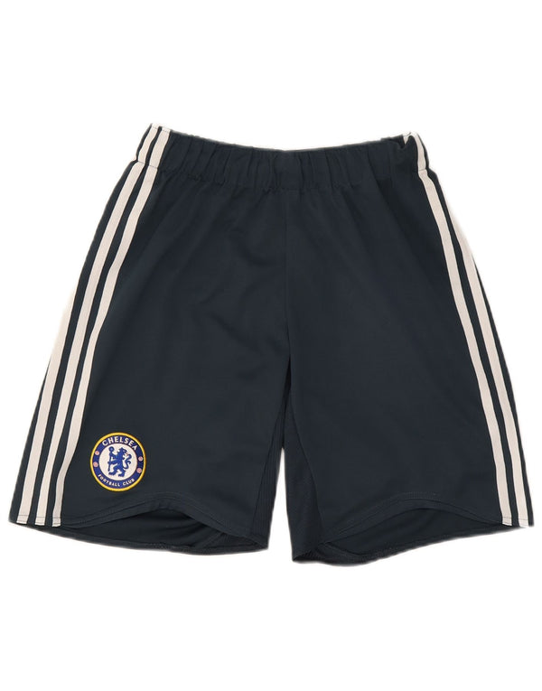 Мужские спортивные шорты Adidas Chelsea FC среднего размера, темно-синие, полиэстер
