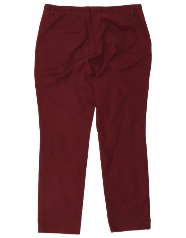 Женские узкие брюки-чиносы с завышенной талией Zara EU 44 XL W34 L28 бордовые