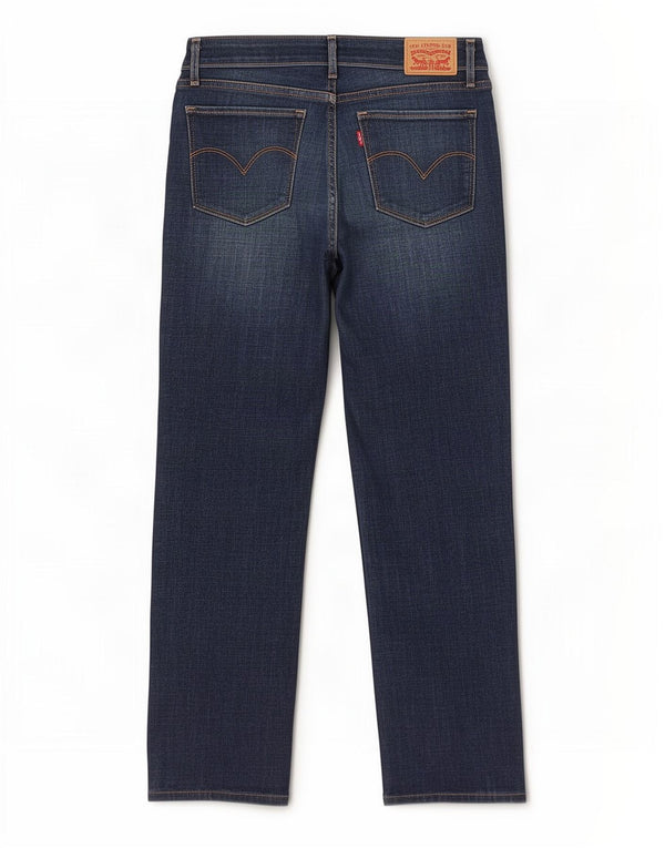 Женские прямые джинсы Levi's 714 W29 L27 темно-синие, хлопок