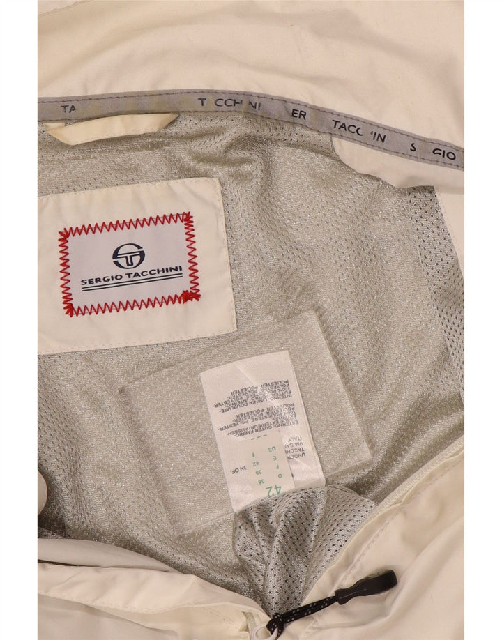 SERGIO TACCHINI Женская дождевик IT 42 Средний Белый Полиэстер
