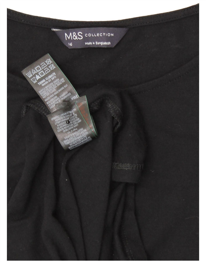 Женское платье макси Marks & Spencer UK 16, большое черное вискоза