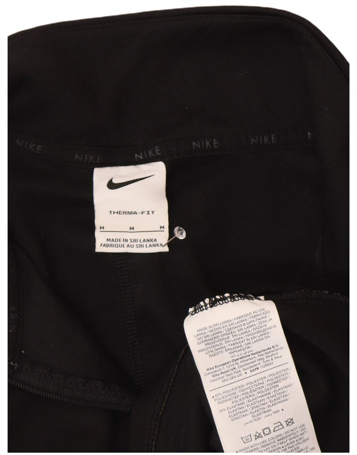Женский спортивный костюм-пуловер с воротником на молнии Nike Therma-Fit UK 14, средний черный