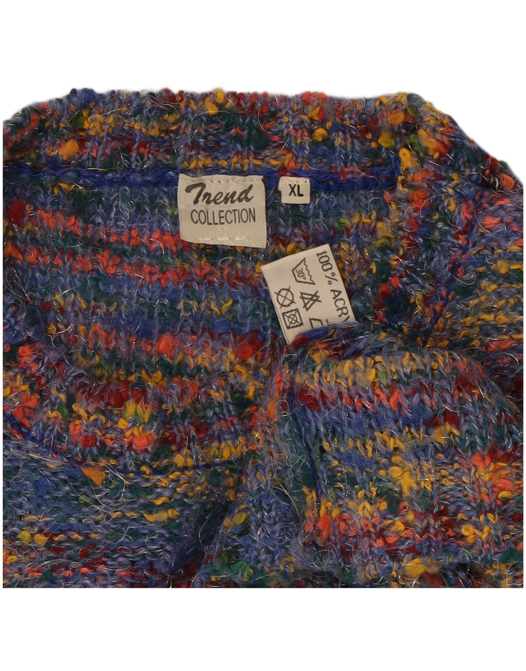 Женский укороченный джемпер с круглым вырезом TREND, Великобритания, размер 18 XL, разноцветный в крапинку