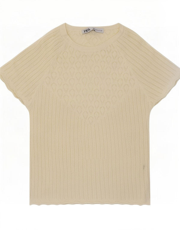 Женская футболка Zara Top UK 14, большая белая