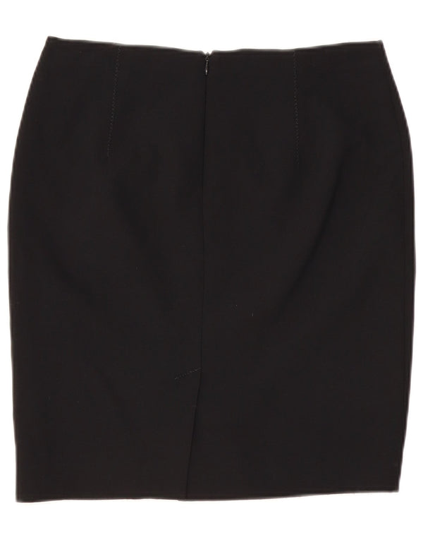 Женская юбка-карандаш VINTAGE UK 10, маленькая W29, черный полиэстер