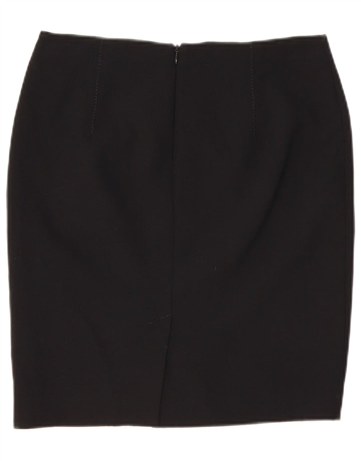 Женская юбка-карандаш VINTAGE UK 10, маленькая W29, черный полиэстер