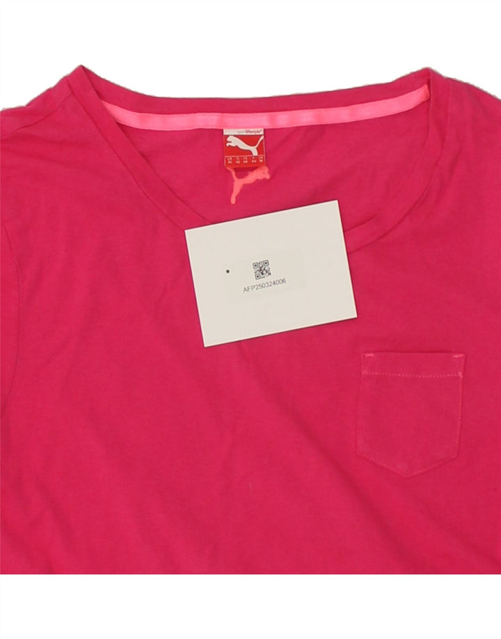 PUMA Womens T-Shirt Top UK 16 Large Pink | Vintage Puma | Thrift | Second-Hand Puma | Used Clothing | Messina Hembry 