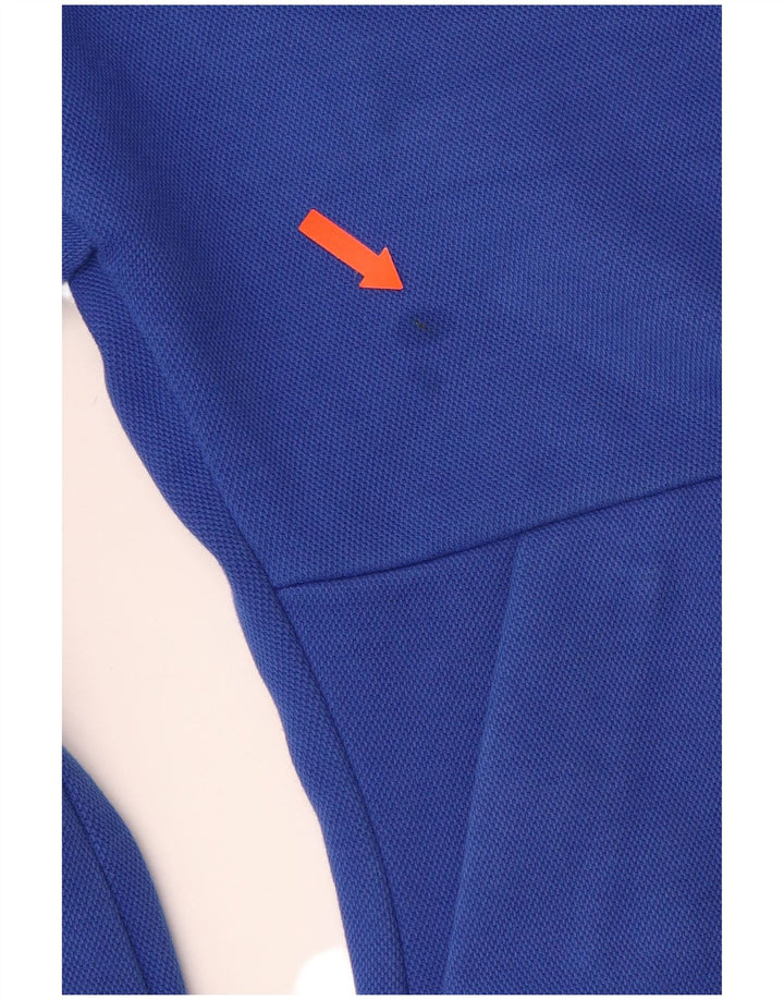 Женский свитер с капюшоном ADIDAS на молнии с графическим рисунком, Великобритания, 12/14, средний синий, хлопок