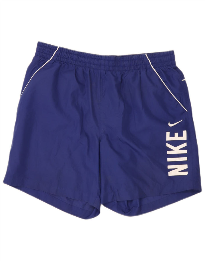 Мужские спортивные шорты с рисунком Nike, большие синие, полиэстер