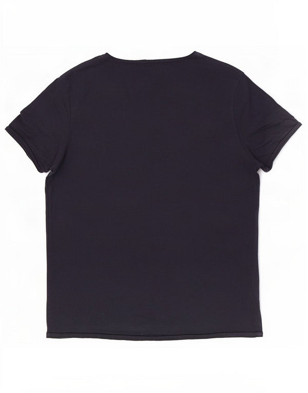 Scotch & Soda Mens T-Shirt Top Large Navy Blue Cotton