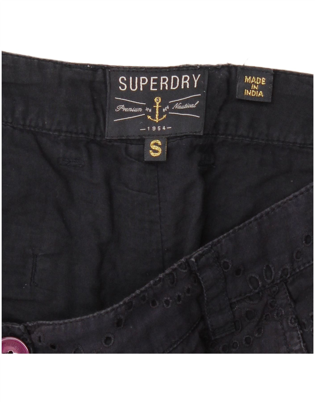 Женские шорты Superdry Small W27 Темно-синие с цветочным принтом