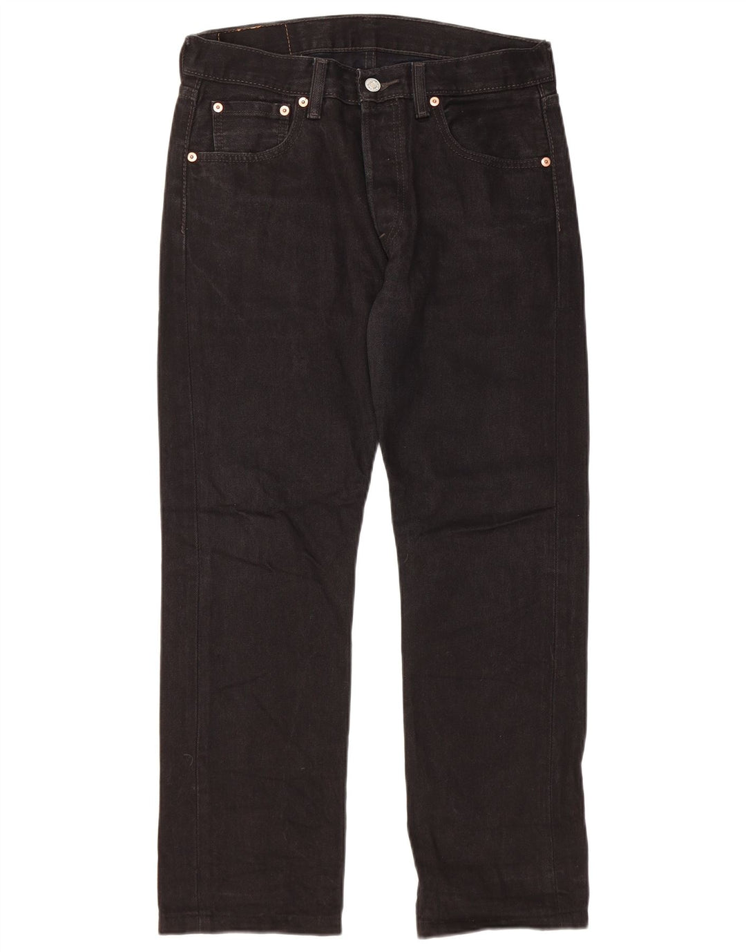 Мужские прямые джинсы LEVI'S 501 W30 L26, черный хлопок