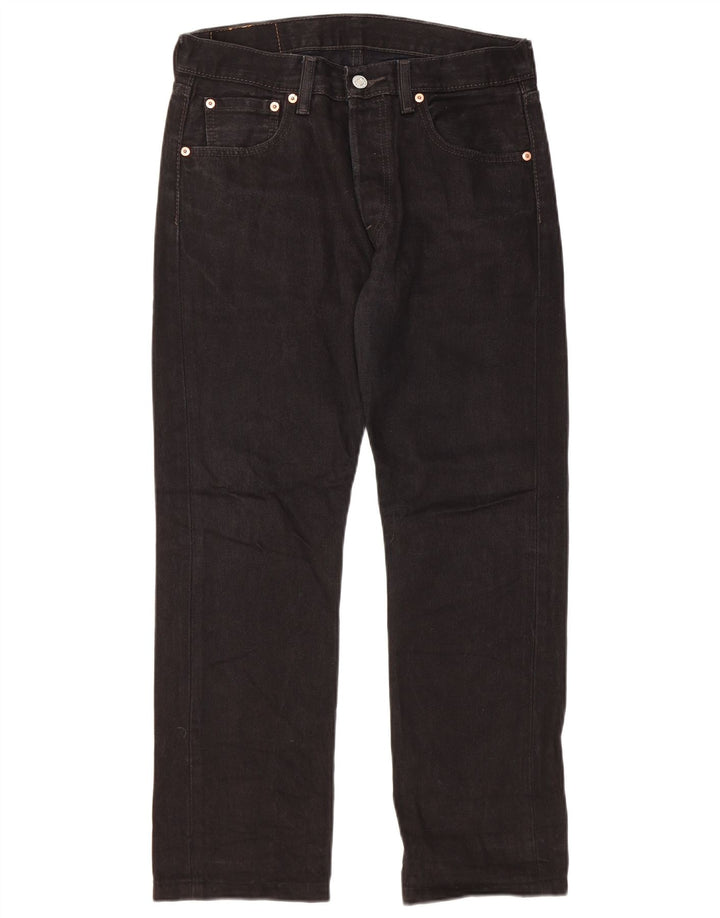 Мужские прямые джинсы LEVI'S 501 W30 L26, черный хлопок