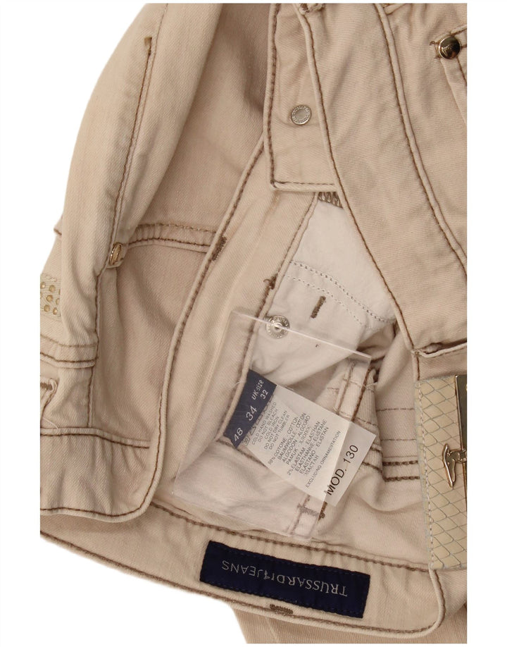 Женские прямые джинсы Trussardi W32 L32, бежевый хлопок