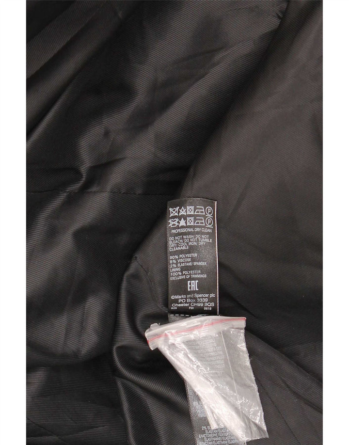 Женское пальто Marks & Spencer UK 14, большое черное полиэстер