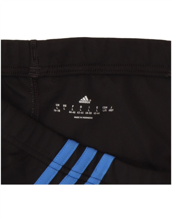 Женские леггинсы-капри Adidas UK 16/18, большой черный полиэстер