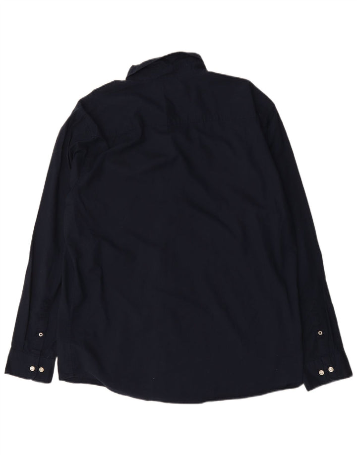 Мужская рубашка Jack & Jones 2XL темно-синяя, хлопок