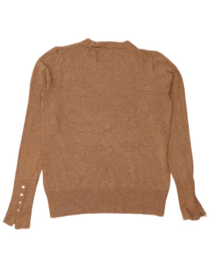 Женский джемпер с круглым вырезом Zara UK 12, средний бежевый