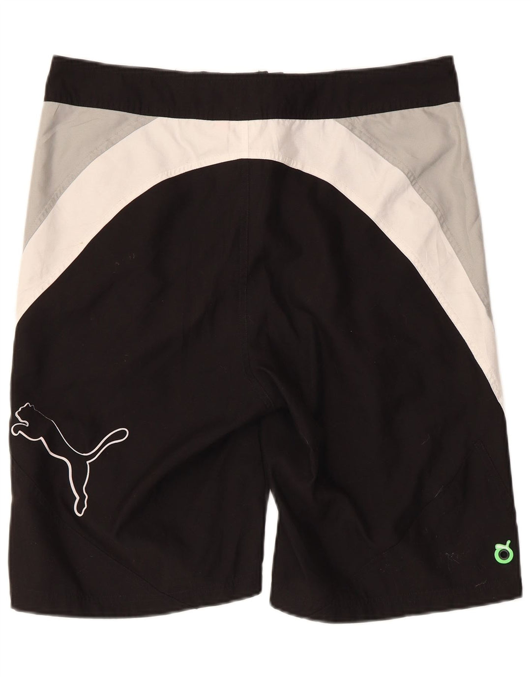 Мужские шорты для плавания Puma с рисунком, средний черный, полиэстер с цветными блоками