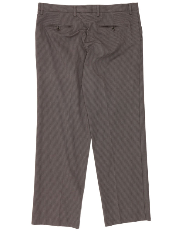 Мужские прямые брюки-чиносы Dockers W38 L32, серые, хлопковые в тонкую полоску