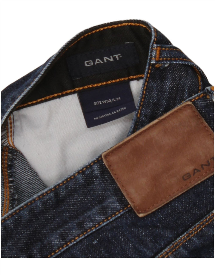 Мужские прямые джинсы GANT W33 L34 темно-синие