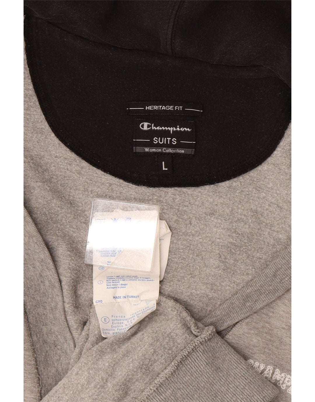 Женский кардиган с капюшоном CHAMPION UK 14, большой серый хлопок