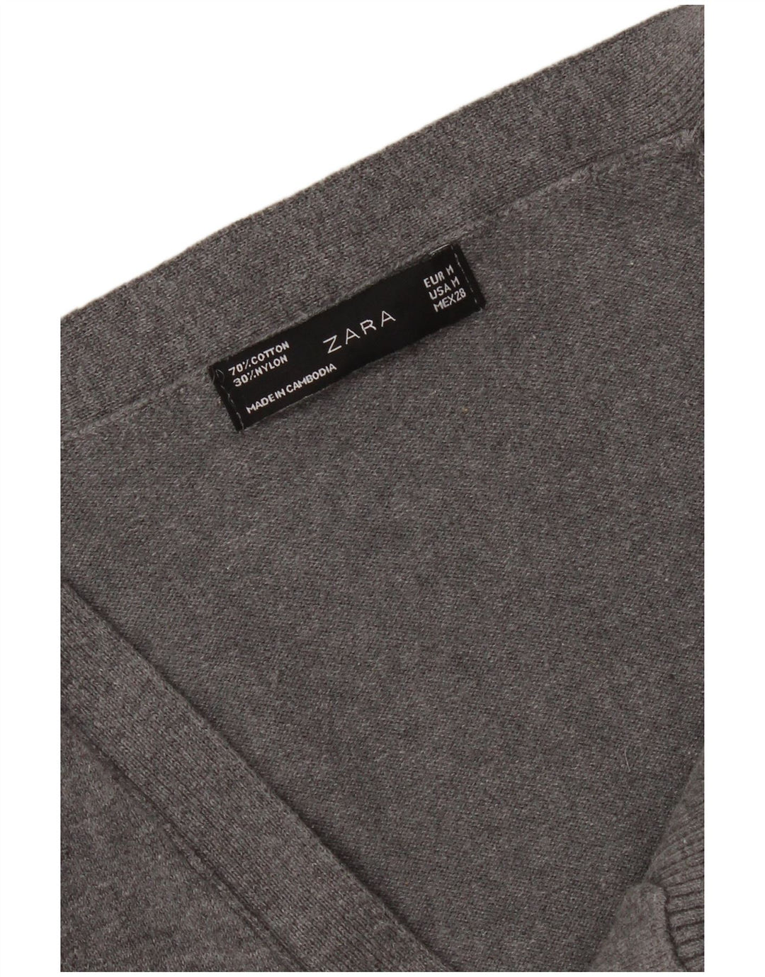 Женский удлиненный кардиган Zara UK 12, средний серый цвет