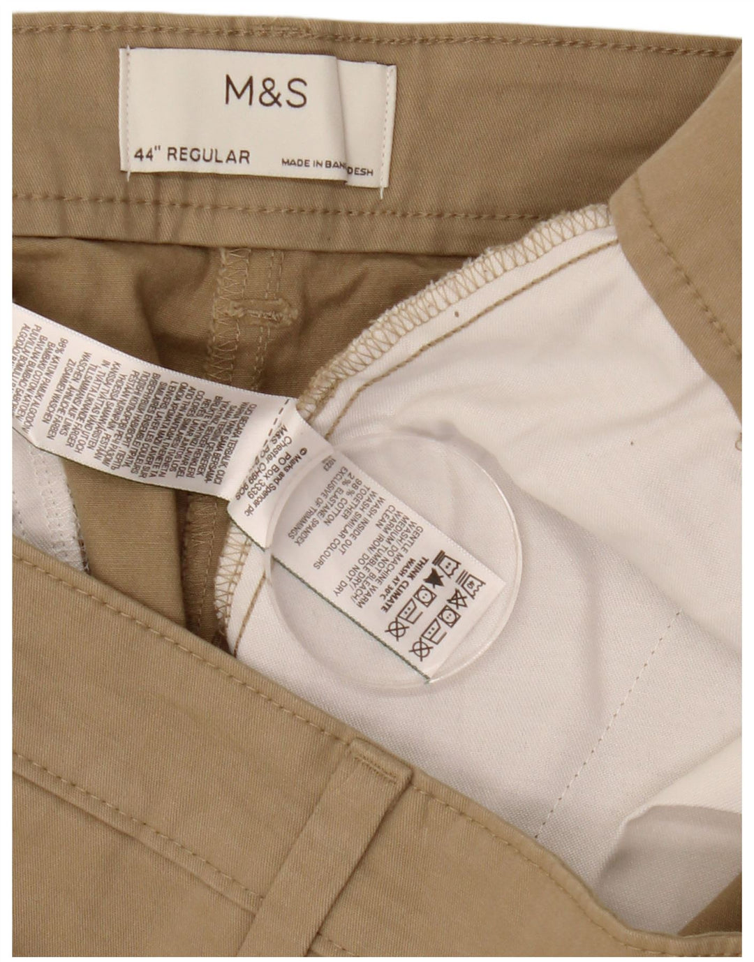 Мужские шорты чинос Marks & Spencer W44 2XL бежевые, хлопок