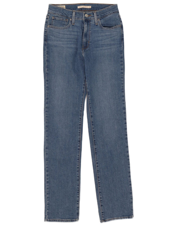 Женские прямые джинсы Levi's 724 с высокой посадкой W27 L30 синие