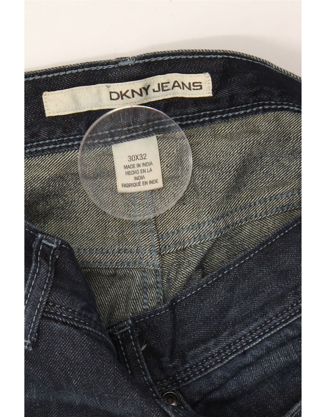 DKNY Womens Straight Jeans W30 L32 Navy Blue Cotton Vintage Dkny and Second-Hand Dkny from Messina Hembry 