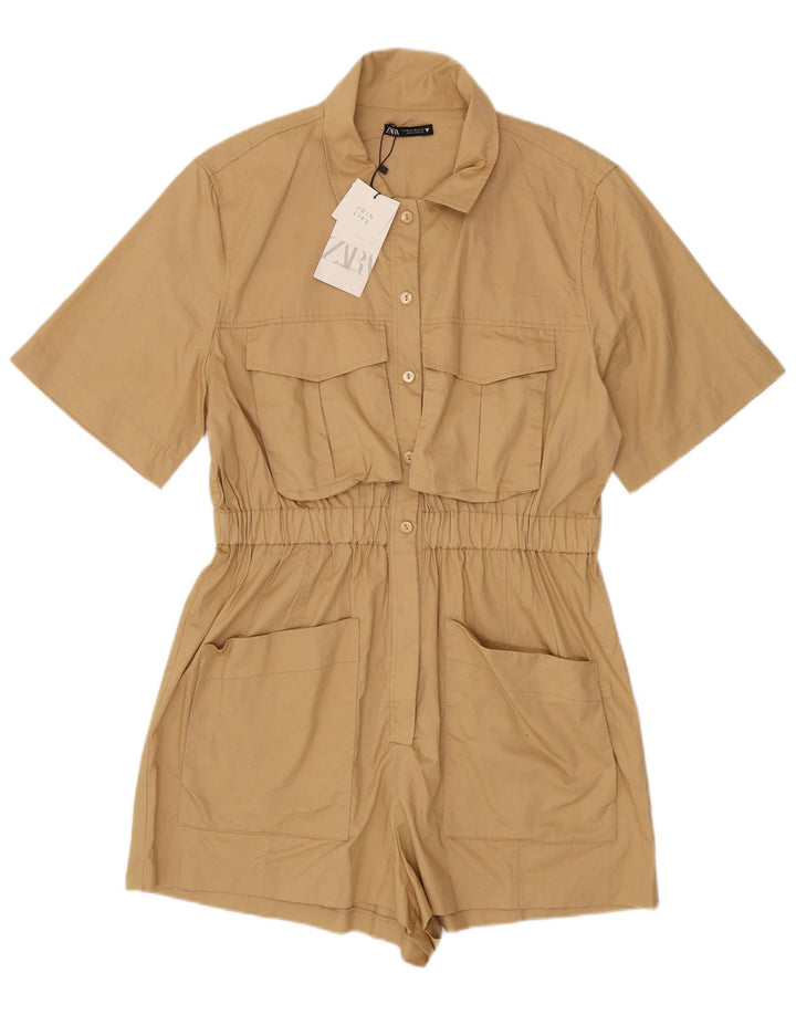Женский комбинезон Zara UK 20 2XL, бежевый, хлопок