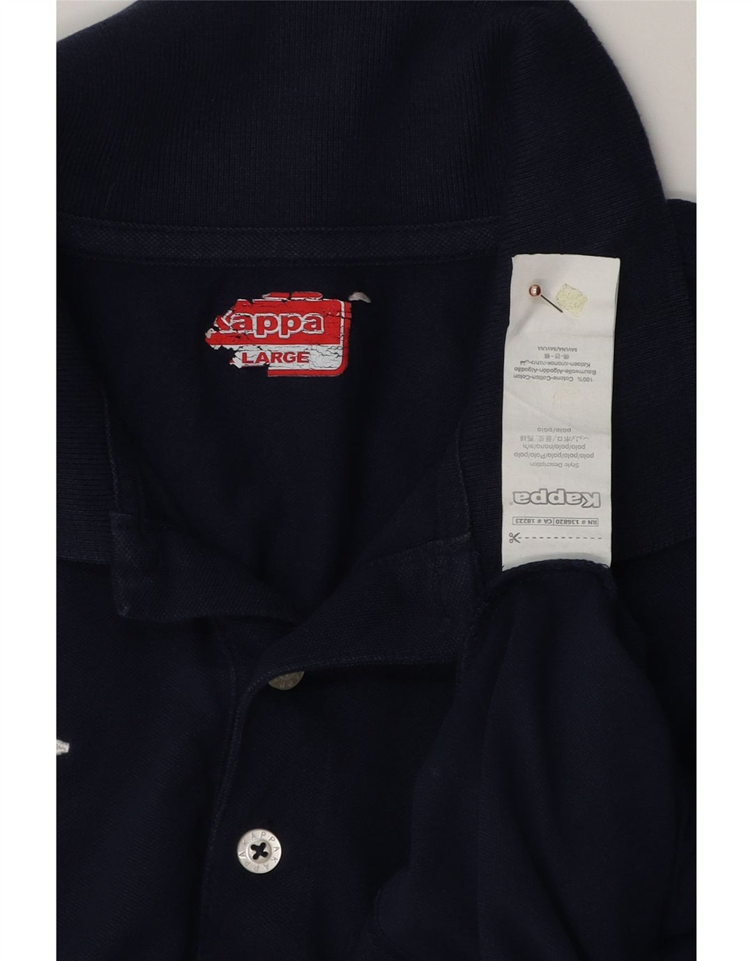 Мужская рубашка-поло KAPPA, большая, темно-синяя, хлопок