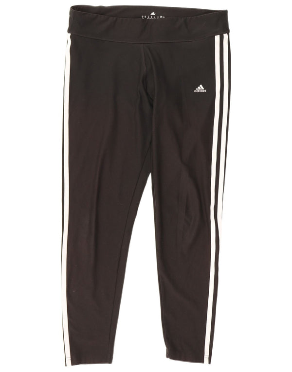 Женские леггинсы Adidas с рисунком UK 12 W30 L25, черный полиэстер