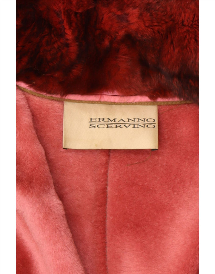 ERMANNO SCERVINO Женская кожаная куртка IT 42 Medium Brown Leather