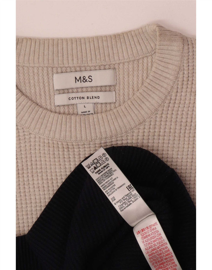 Мужской джемпер с круглым вырезом Marks & Spencer, большой разноцветный