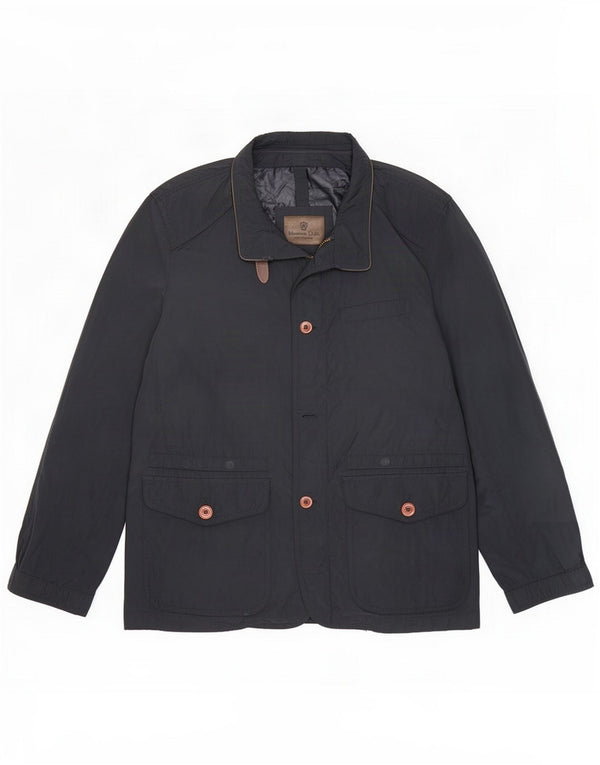 Мужская куртка Massimo Dutti UK 40, большая темно-синяя, полиэстер