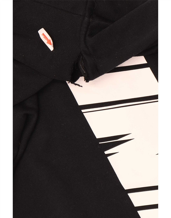 Мужской свитер с капюшоном и молнией с графическим рисунком Nike Dri Fit, большой черный полиэстер