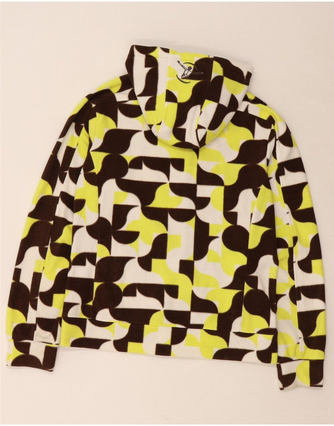 CHIEMSEE Женская флисовая куртка с капюшоном UK 18 XL Разноцветный геометрический узор