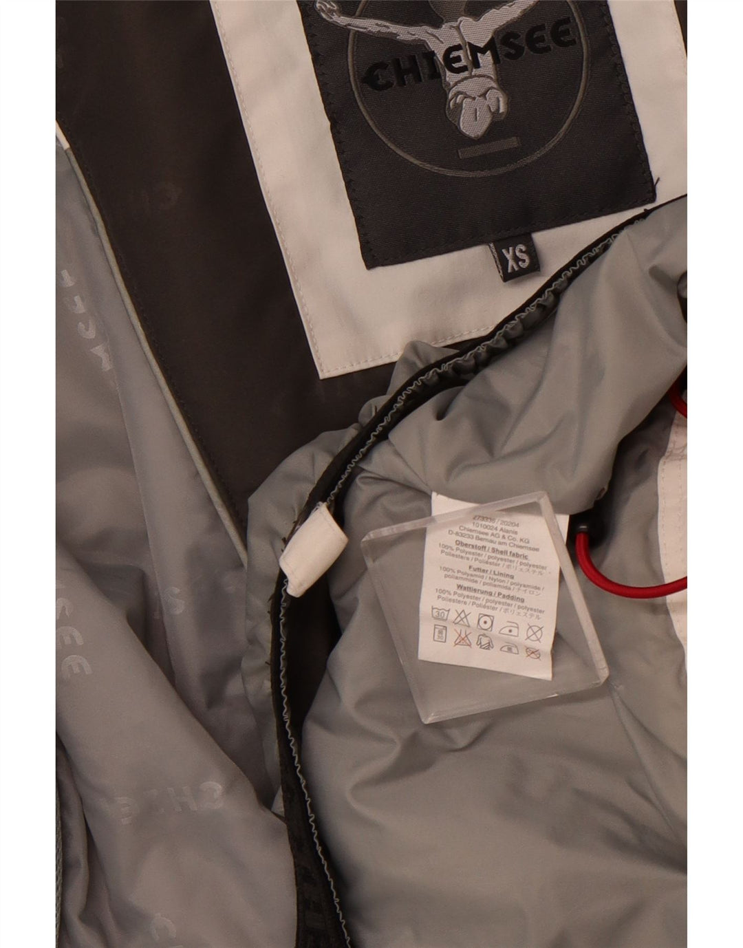 CHIEMSEE Женская ветровка с капюшоном UK 6 XS Белая с цветными блоками