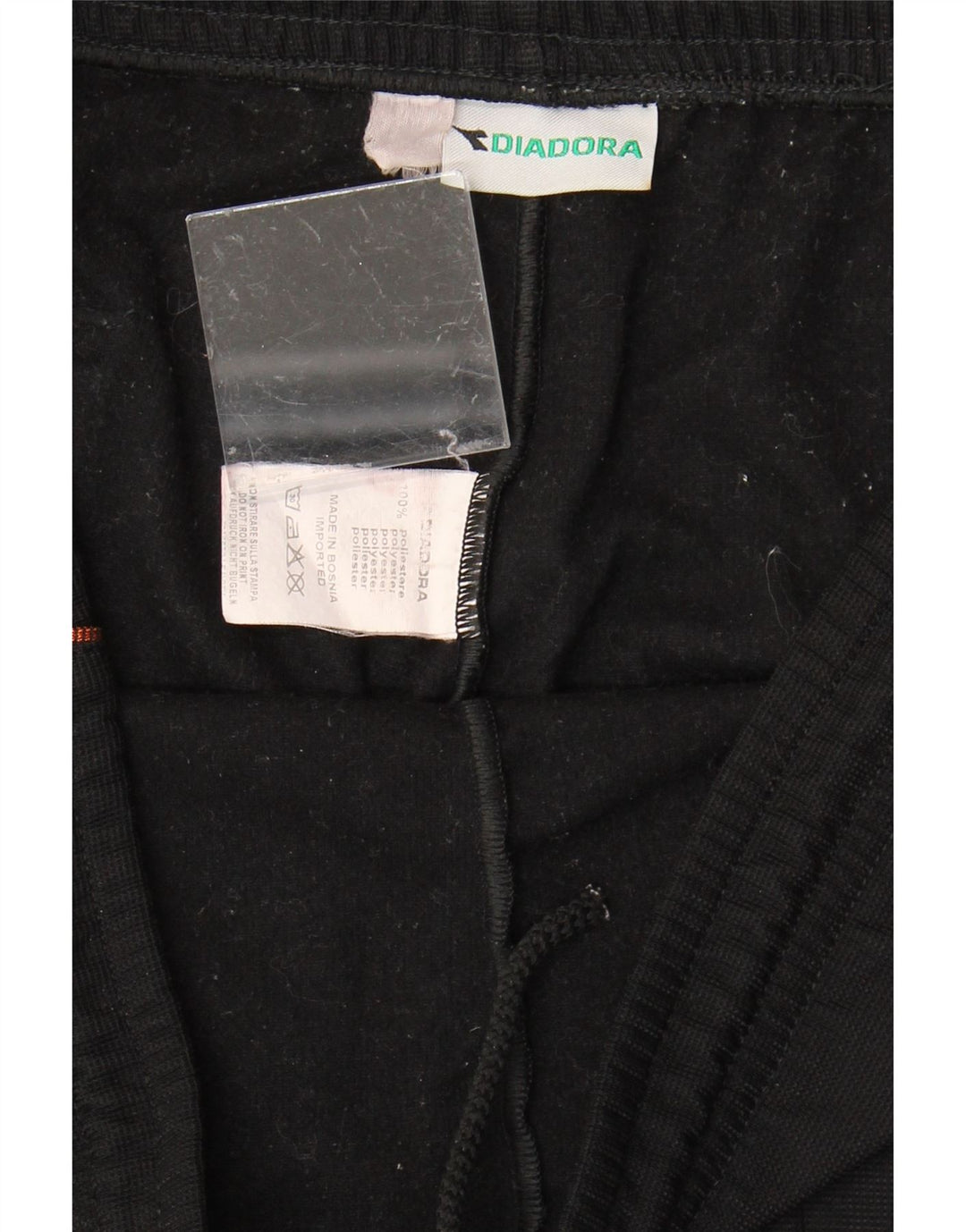 DIADORA Mens Graphic Sport Shorts Large  Black Colourblock Polyester
