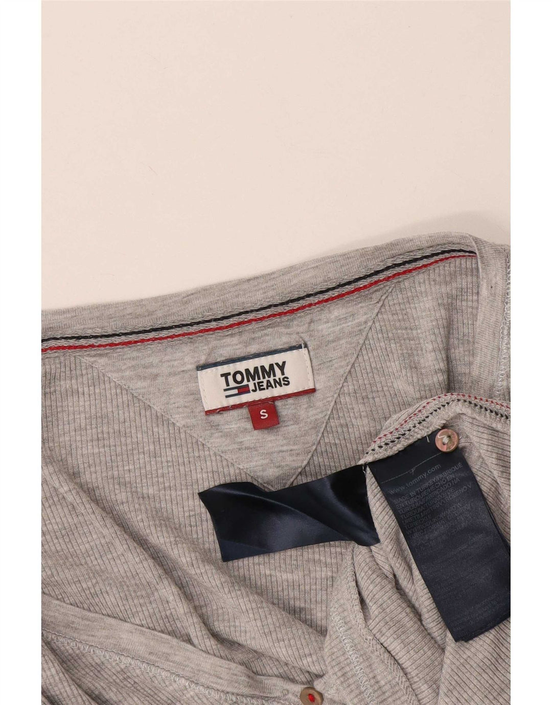 Женский топ Tommy Hilfiger с длинным рукавом UK 8, маленький, серый, вискоза