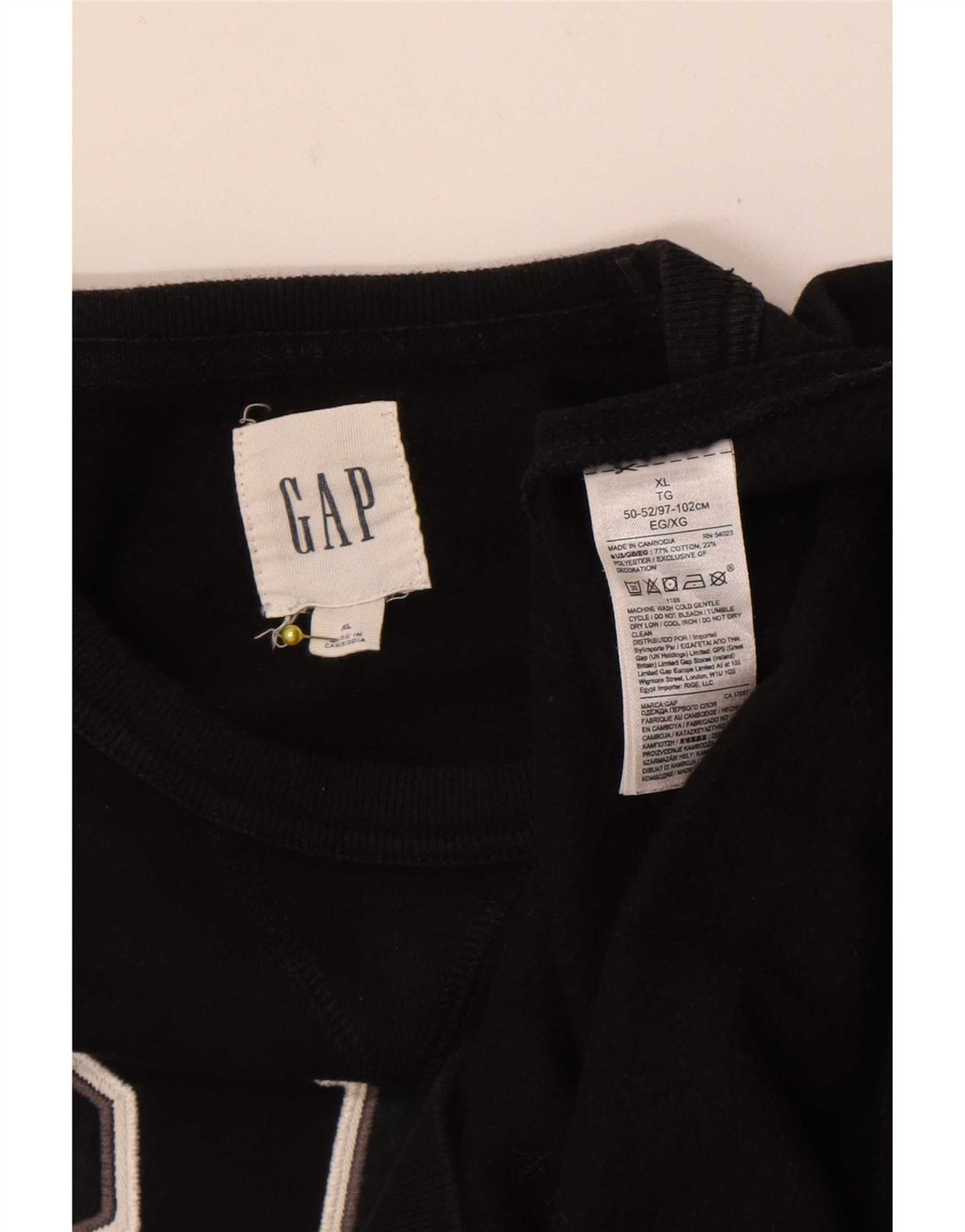 Мужской свитшот с рисунком Gap XL, черный хлопок