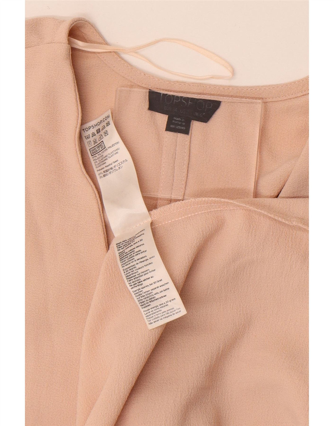 Женское платье с запахом Topshop UK 6 XS, бежевый, полиэстер