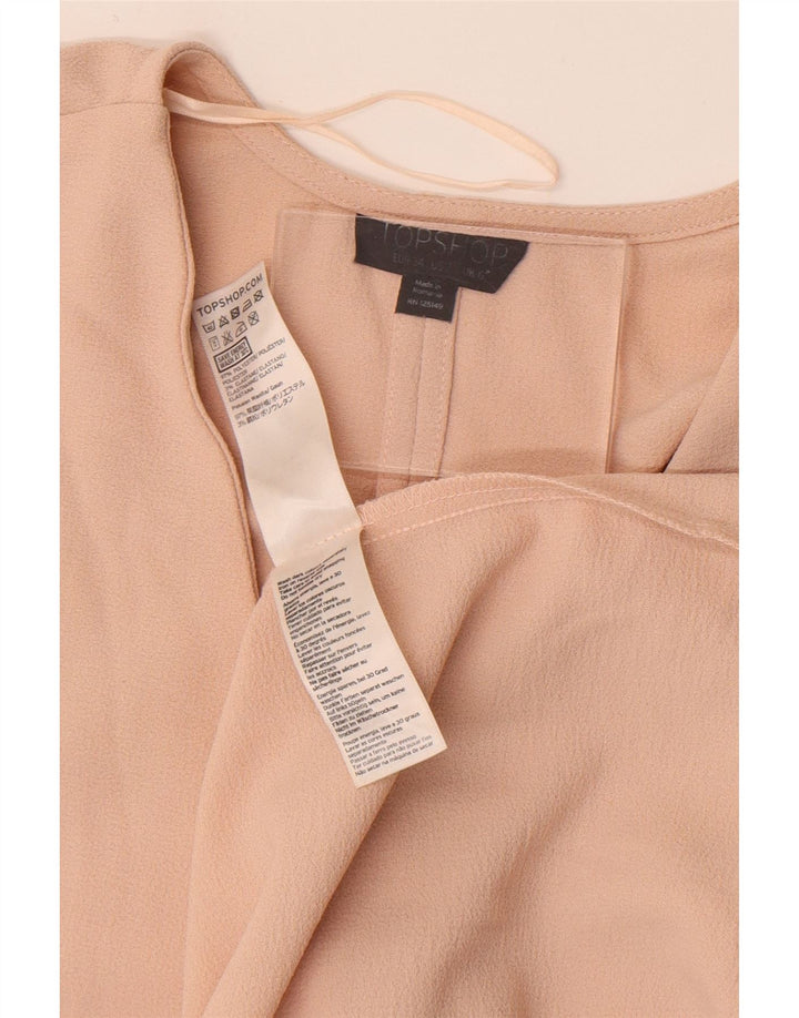 Женское платье с запахом Topshop UK 6 XS, бежевый, полиэстер