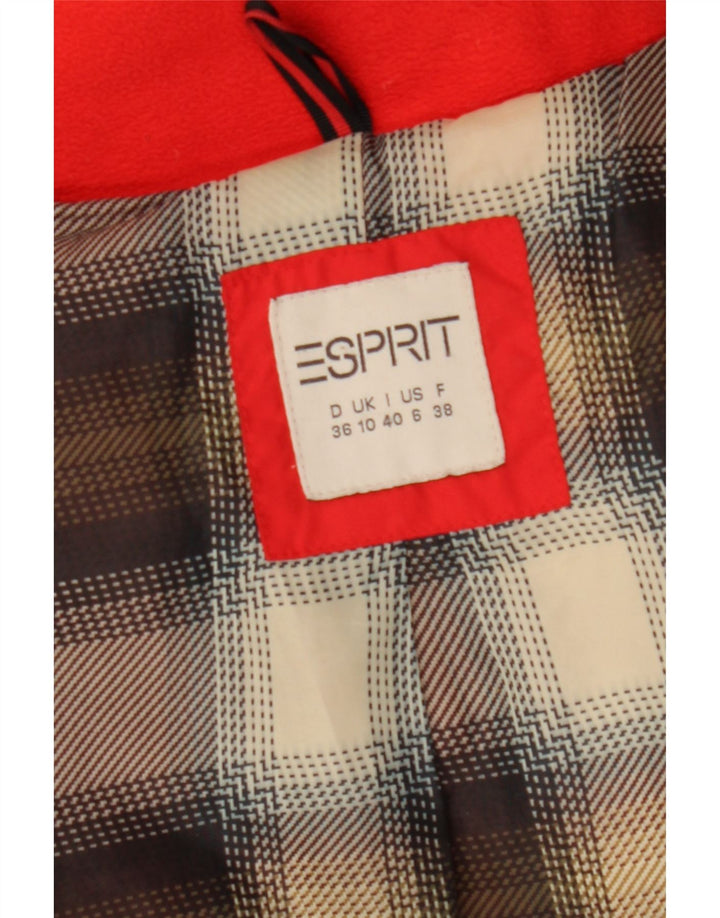 Женское стеганое пальто с капюшоном Esprit UK 10, маленькое красное, полиэстер