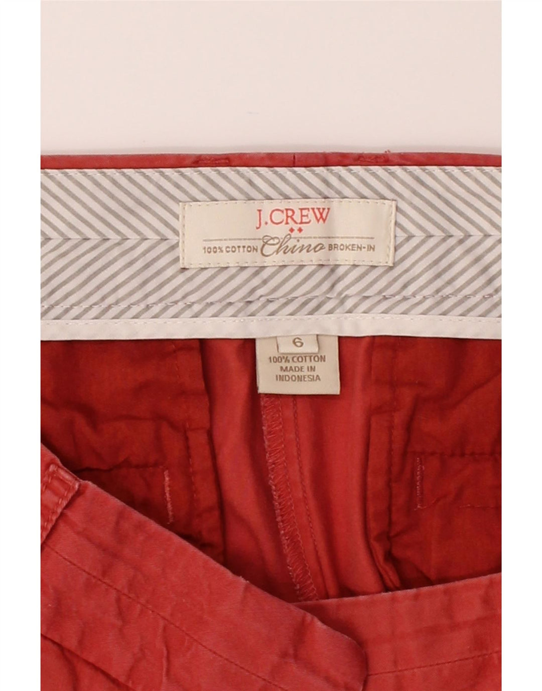 J. CREW Womens Chino Shorts US 6 Medium W32 Red Cotton Vintage J. Crew and Second-Hand J. Crew from Messina Hembry 