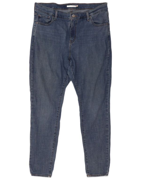 Женские джинсы скинни Levi's 721 с высокой посадкой США 16 2XL W36 L30 Синий хлопок
