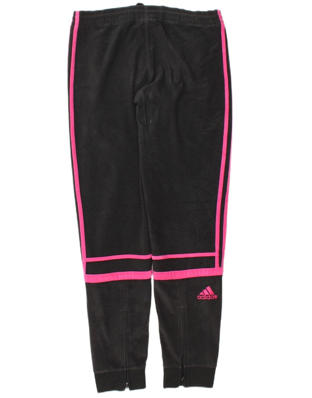 ADIDAS Womens Tracksuit Trousers Joggers UK 8 Small Black Polyester