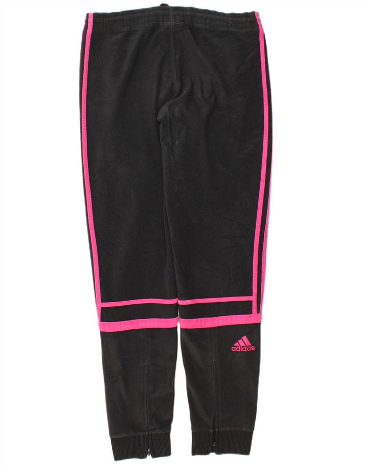 ADIDAS Womens Tracksuit Trousers Joggers UK 8 Small Black Polyester