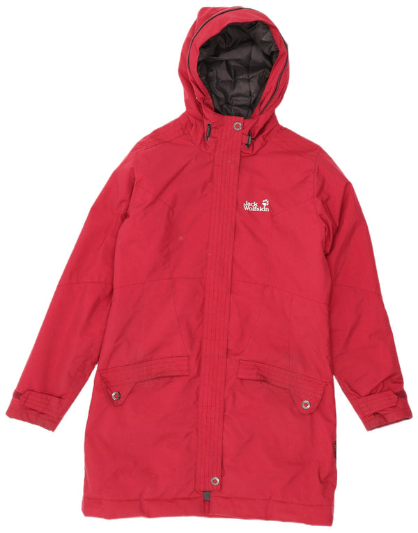 Женская ветровка с капюшоном Jack Wolfskin UK 10, маленький красный полиэстер